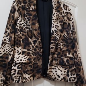 Animal print blazer